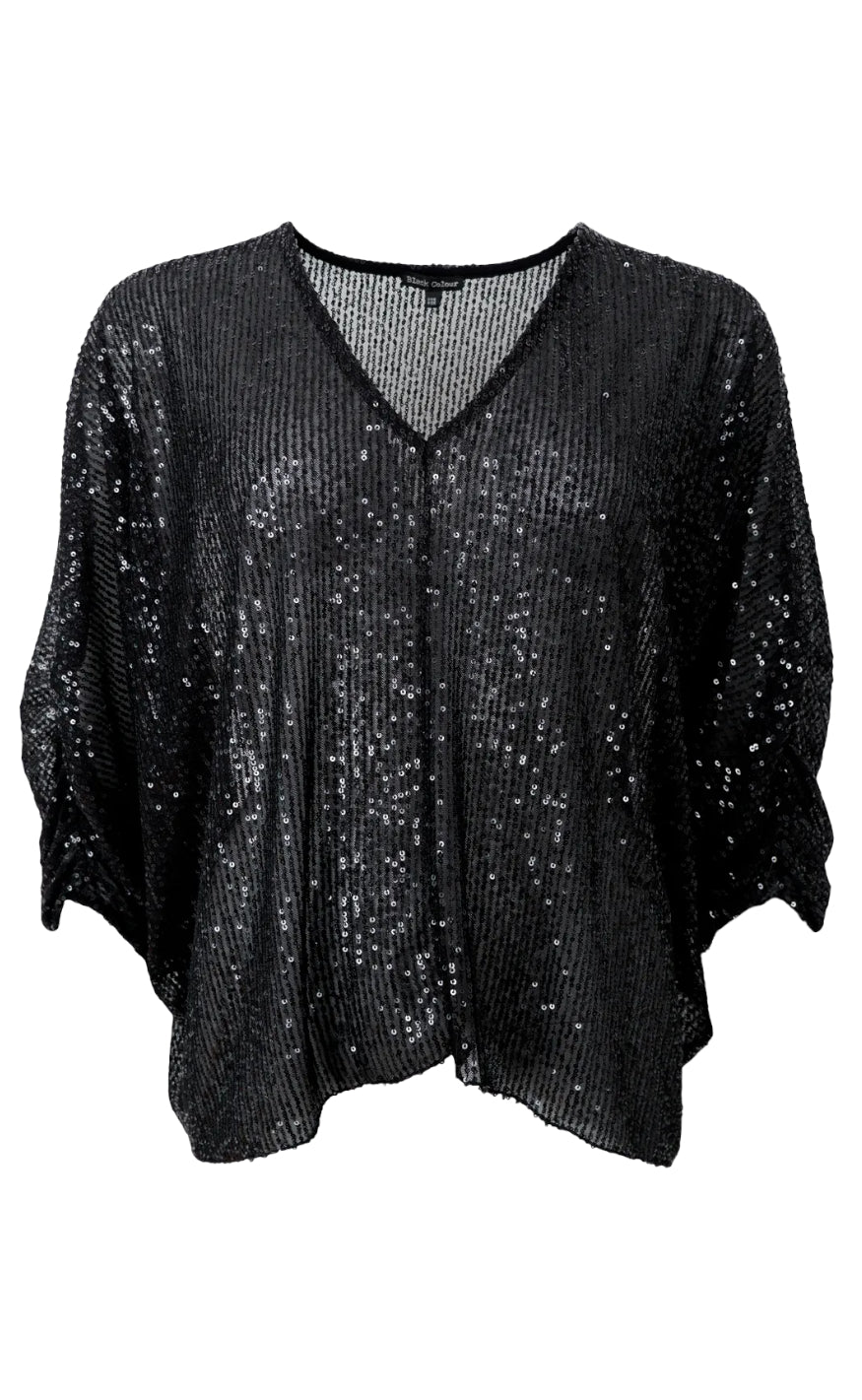 Black Colour Bluse Glam Black