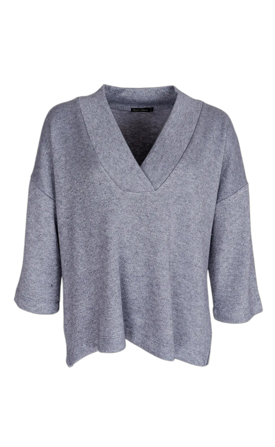 Black Colour Bluse Kris Grey