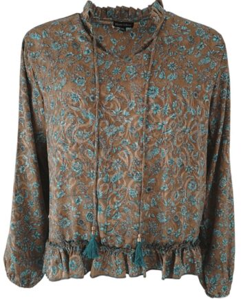 Black Colour Bluse Luna Ray Poetry Mint