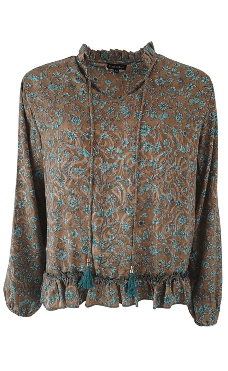 Black Colour Bluse Luna Ray Poetry Mint