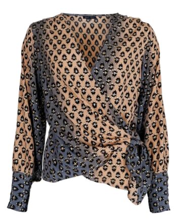 Black Colour Bluse Luna Semistone Grey