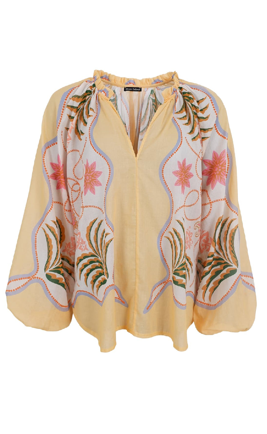 Black Colour Bluse Magnolia Butter Yellow