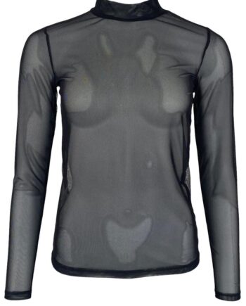 Black Colour Bluse Milano Mesh Black