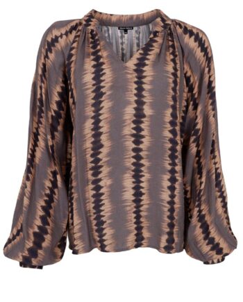 Black Colour Bluse Nadine Grey