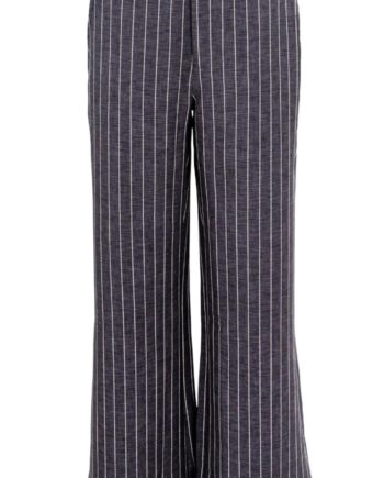 Black Colour Bukser Chicago Grey Stripe