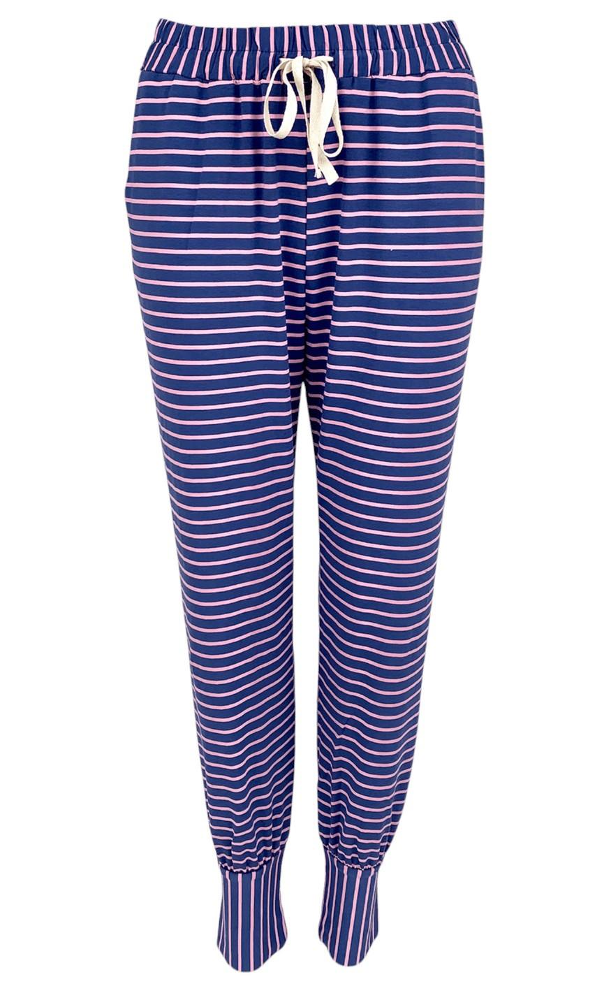 Black Colour Bukser Polly Jersey Striped Jeans
