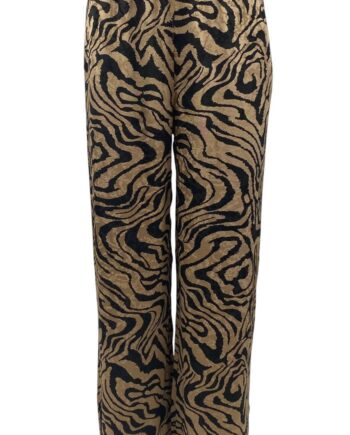 Black Colour Bukser Tally Satin Gold Caramel