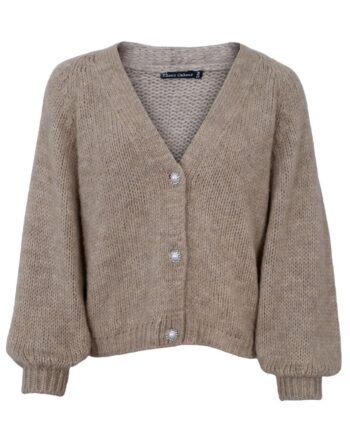Black Colour Cardigan Pearl Sand