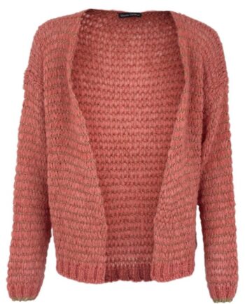 Black Colour Cardigan Safi Knit Rose