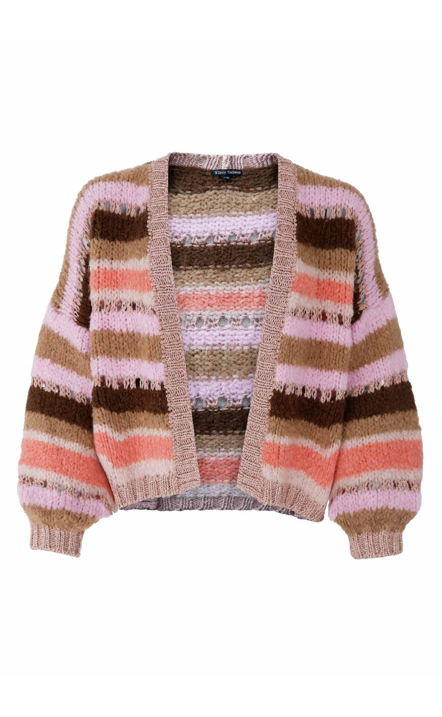 Black Colour Cardigan Shimmer Nougat