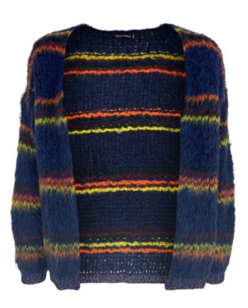 Black Colour Cardigan Tailor Brushed Navy