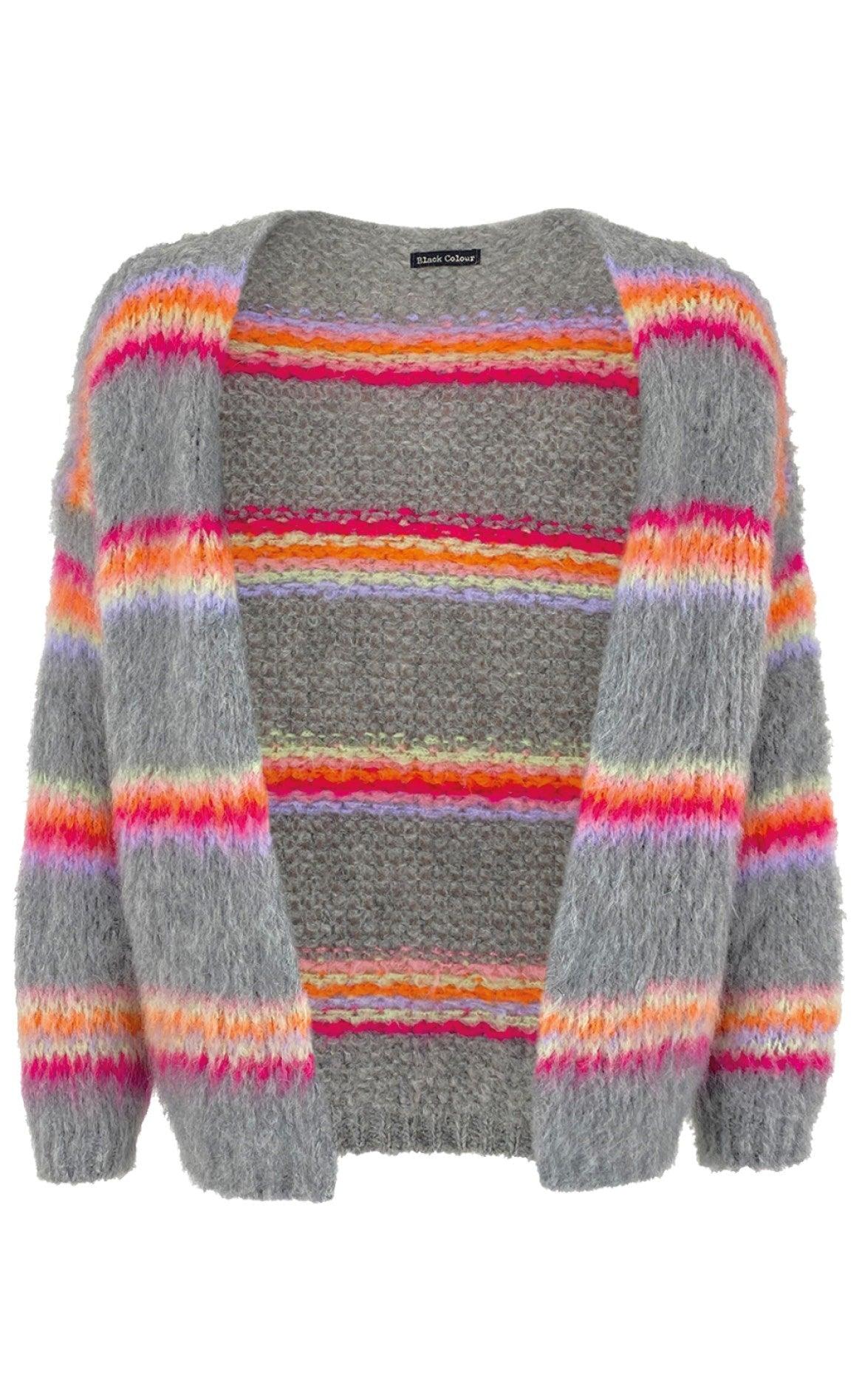 Black Colour Cardigan Tiffany Grey