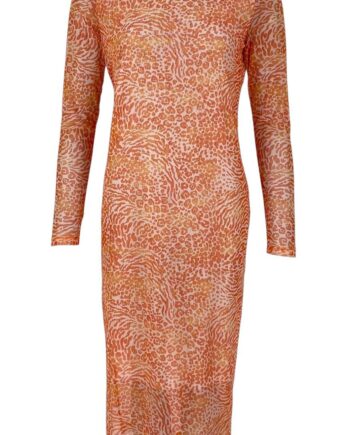Black Colour Kjole Florence Mesh Apricot Leo