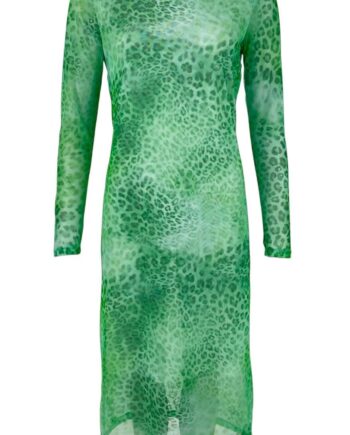 Black Colour Kjole Florence Mesh Green Leo