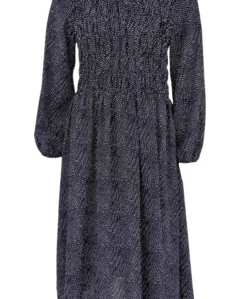 Black Colour Kjole Holly Smock  Black With Dots