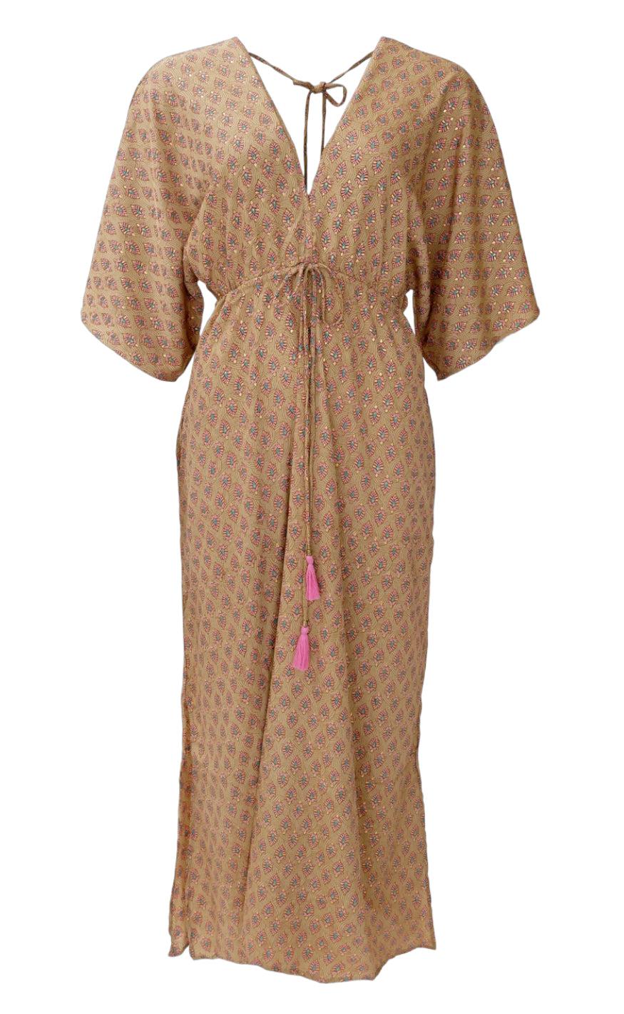 Black Colour Kjole Luna Double -neck Savannah Latte