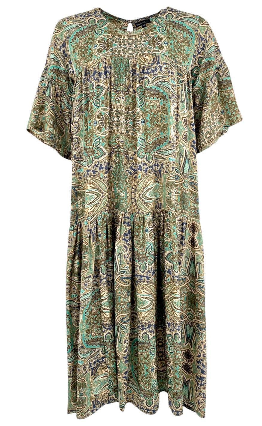 Black Colour Kjole Luna Lex Maxi Green Paisley