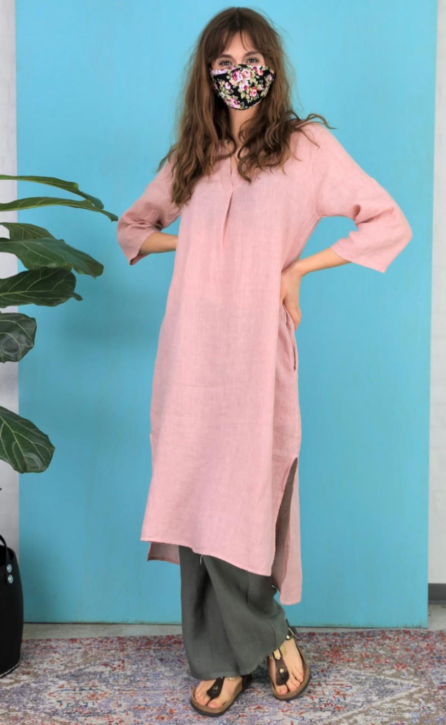 Black Colour Kjole Siena Kaftan Rose