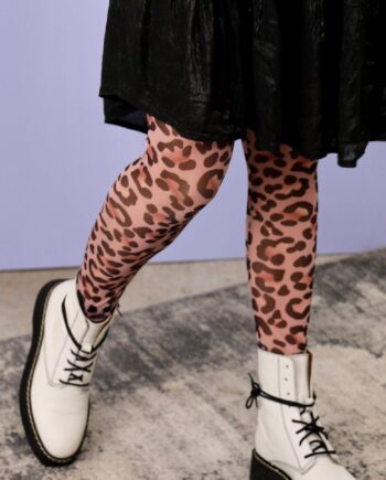 Black Colour Leggings Annie Mesh Rose Leo