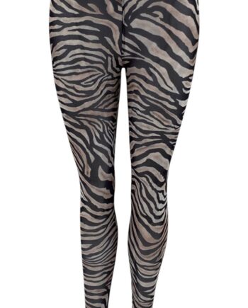 Black Colour Leggings Annie Mesh Zebra