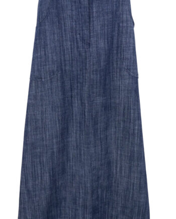 Black Colour Nederdel Box Navy Denim