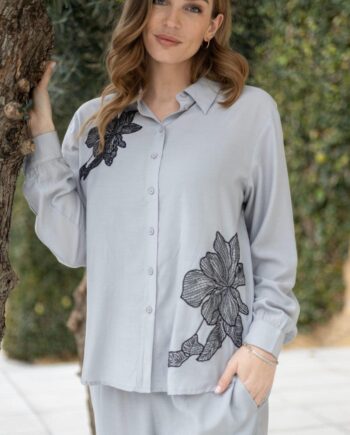 Black Colour Skjorte Alia Lt  Grey