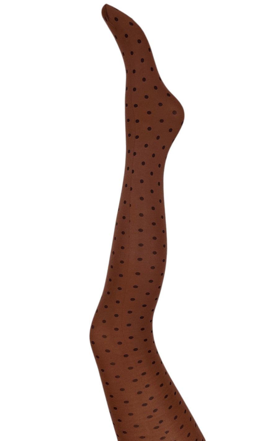 Black Colour Strømpebukser Alma  Brown Dot