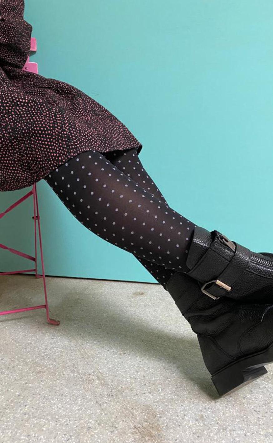 Black Colour Strømpebukser Anna Mini Dot Black