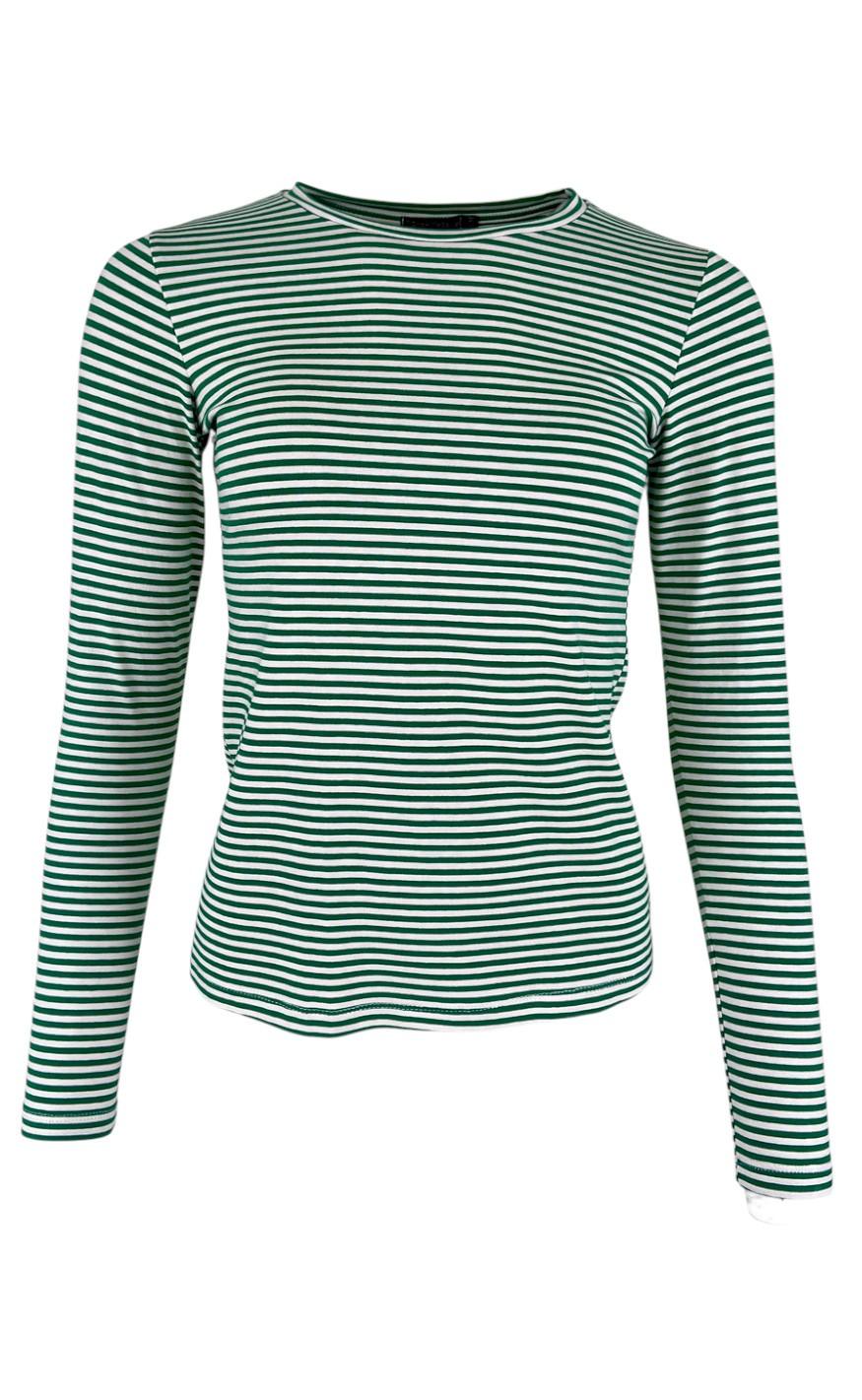 Black Colour -shirt Polly Striped Green