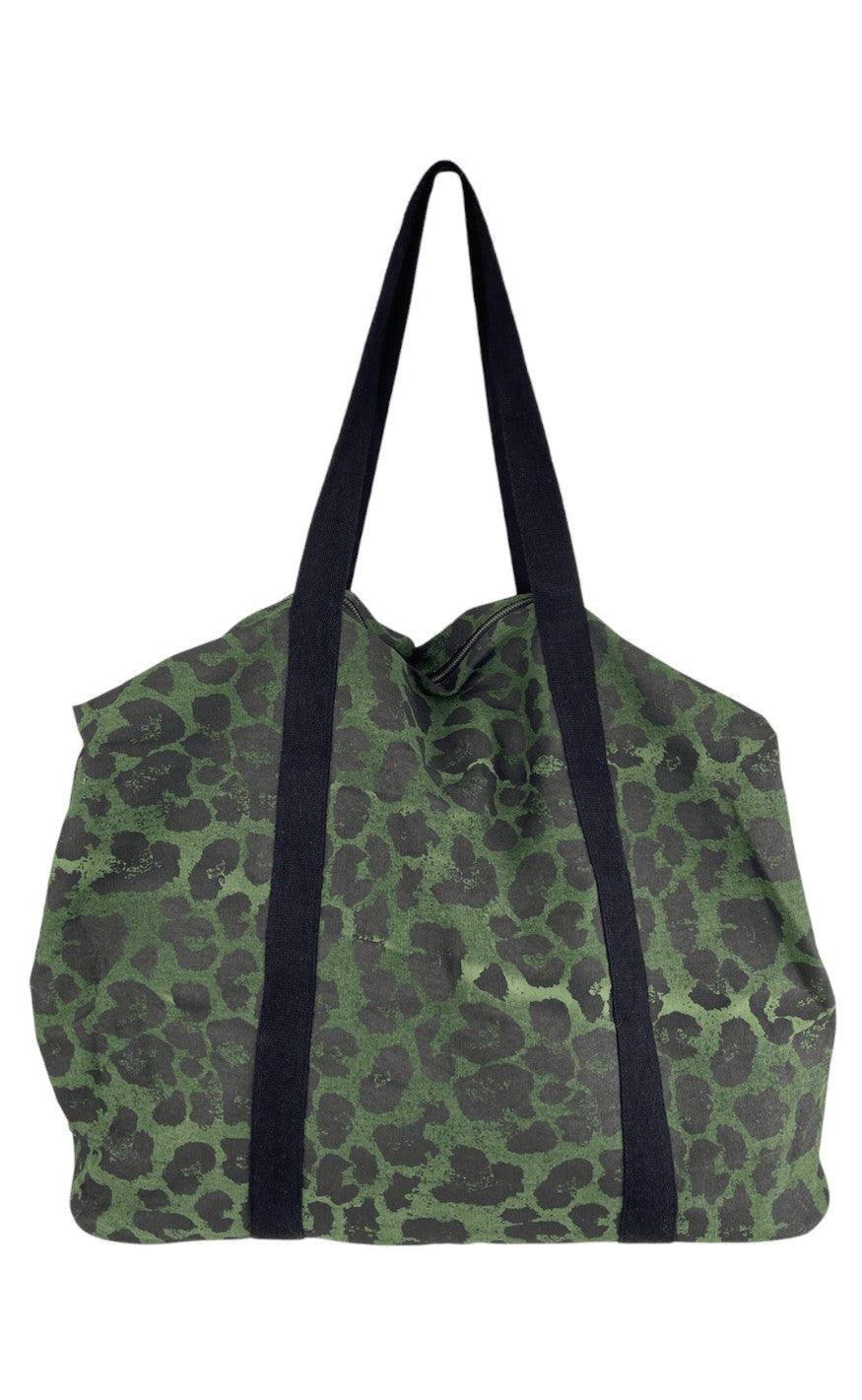 Black Colour Taske Pepe Weekend Canvas Leo Dark Green