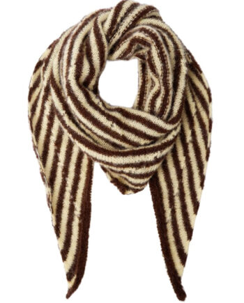 Black Colour Tørklæde Dell Mini Stripe Mocca