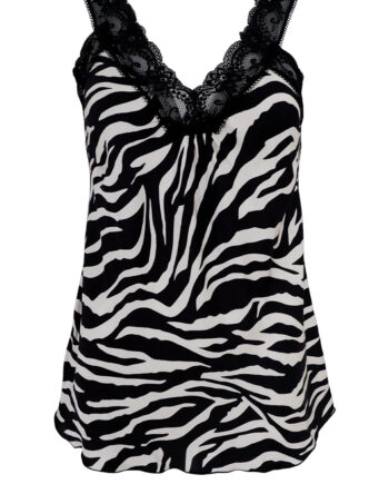 Black Colour Top Bea Zebra