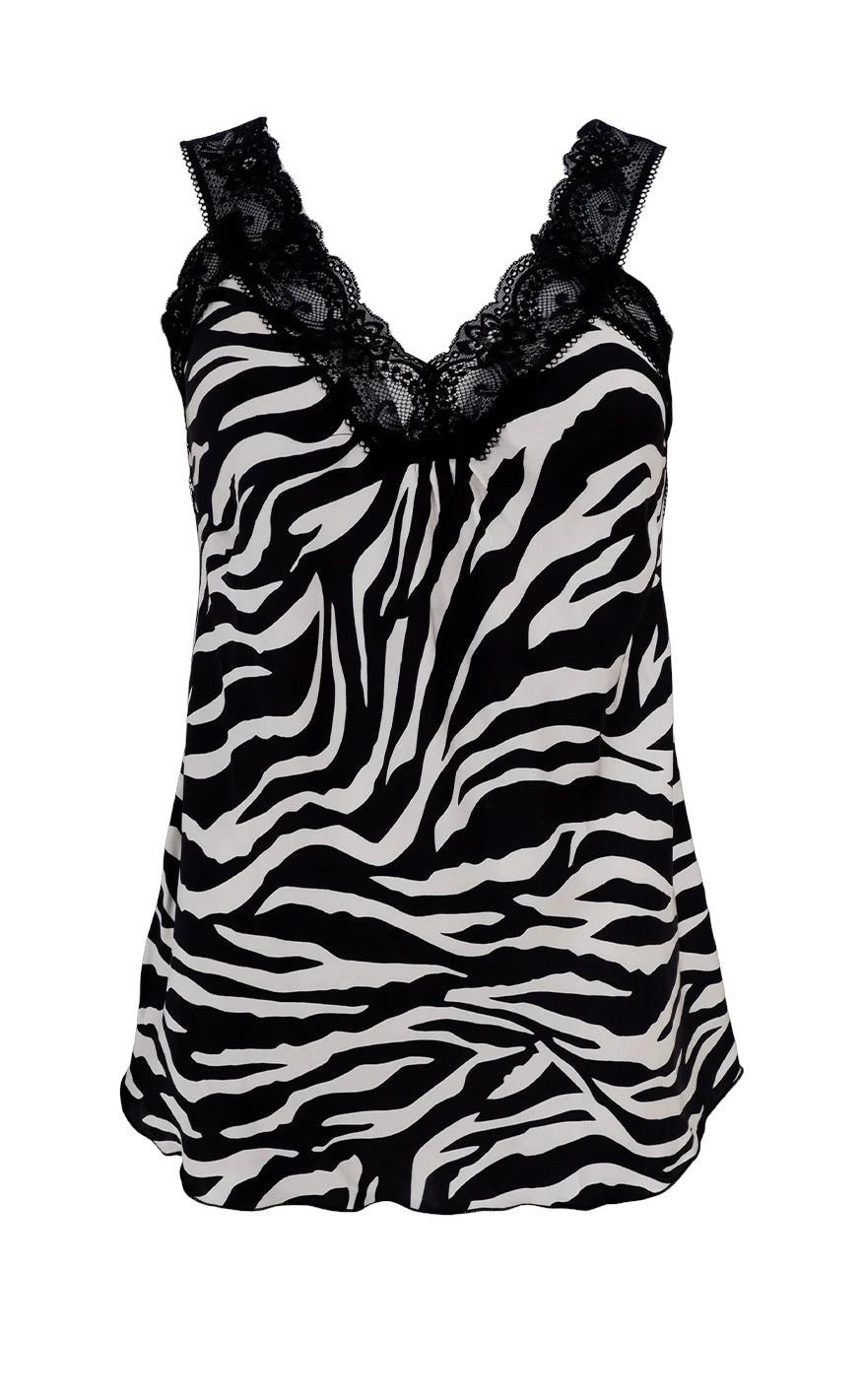 Black Colour Top Bea Zebra