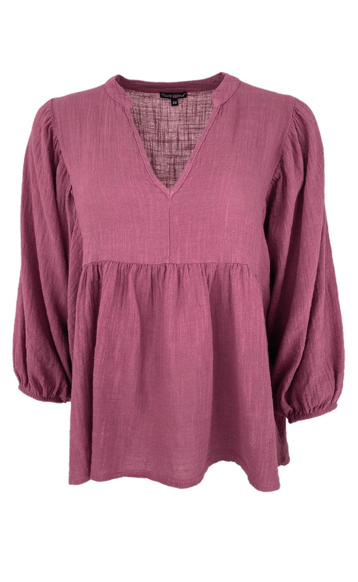Black Colour Top Elena Boho Winter Rose