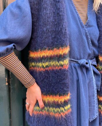 Black Colour Vest Tulle Navy