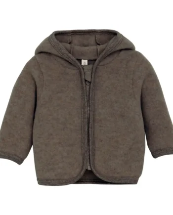 Cardigan    ører Uld Fleece Brown Melange 68