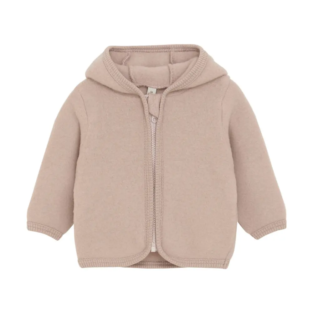 Cardigan ører Uld Fleece Mahogany Rose 62