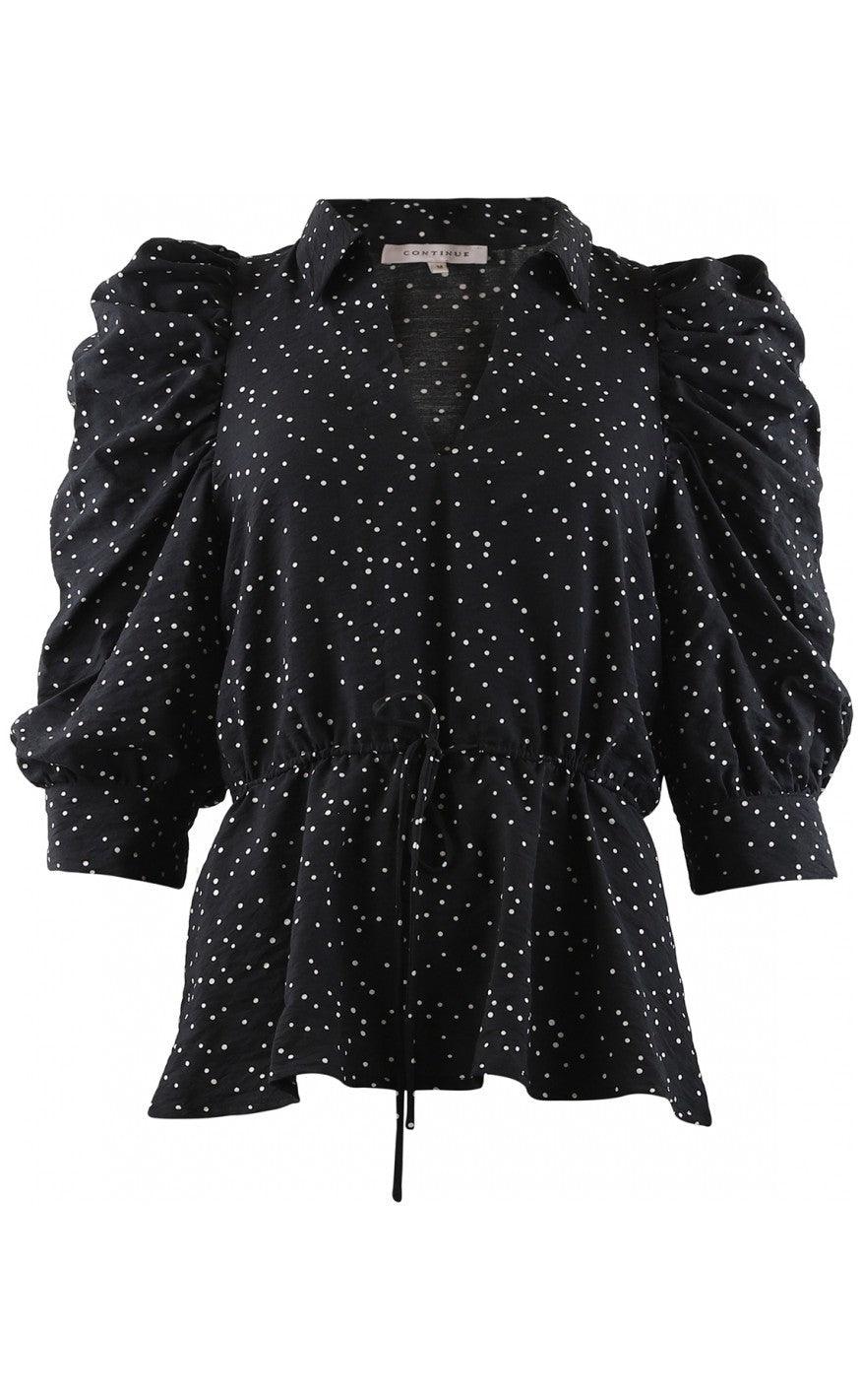Continue Bluse Cita Dot Black