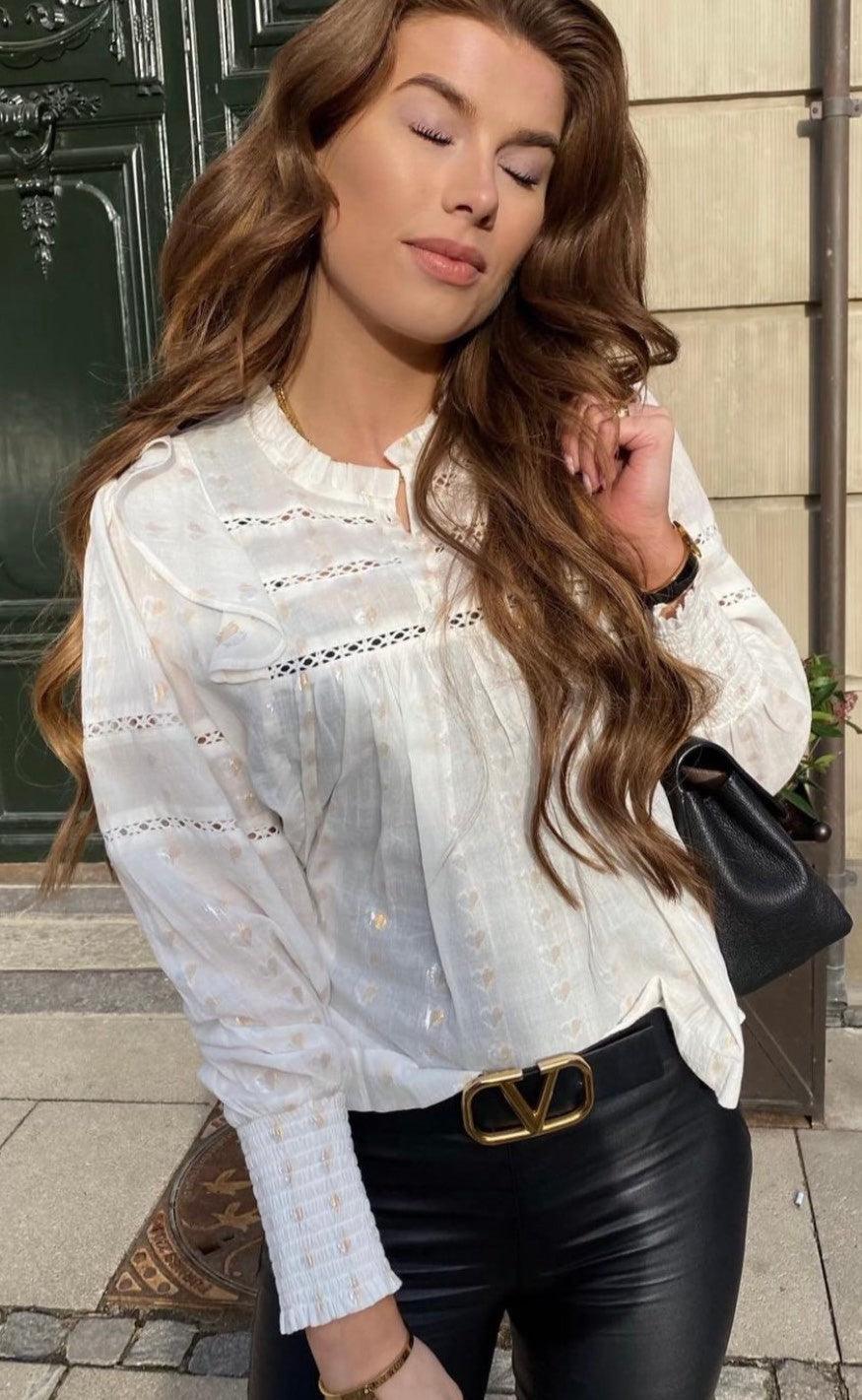 Continue Bluse Joey Heart White
