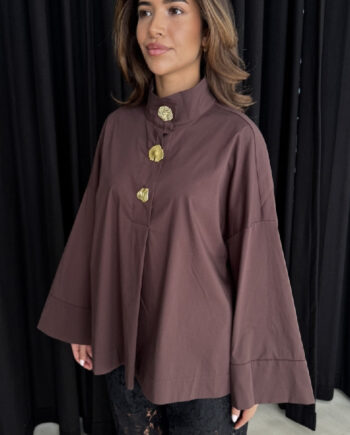Continue Bluse Klara Wide Dark Brown