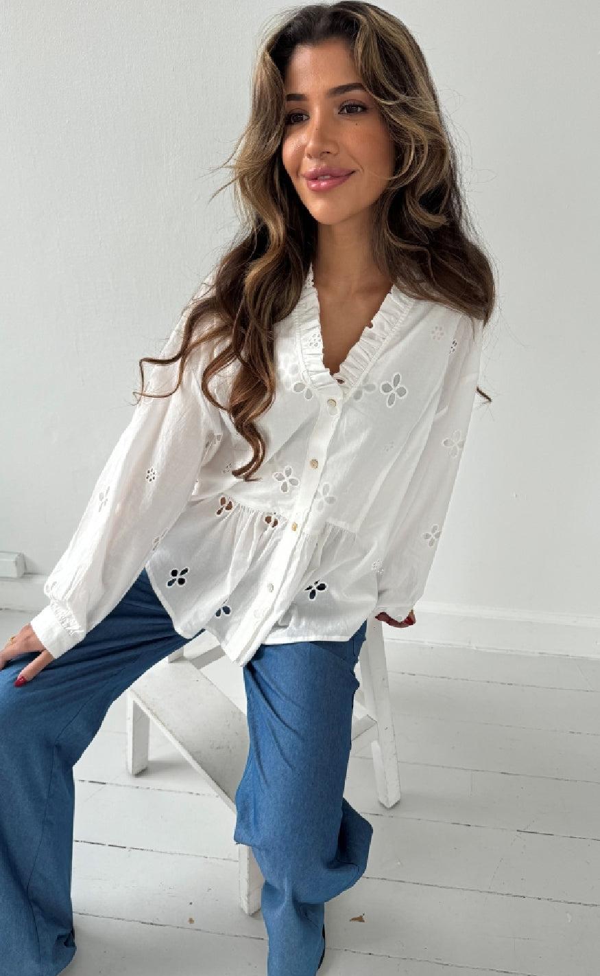 Continue Bluse Riga White