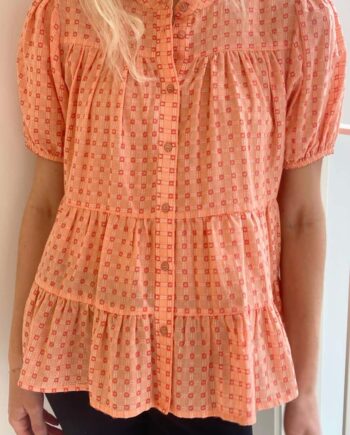 Continue Bluse Sanna Orange Orange Small Check