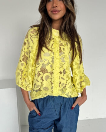Continue Bluse Sia Big Lace Yellow