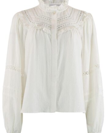 Continue Bluse Sienna Emb White
