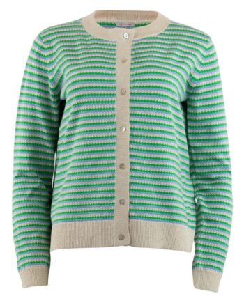 Continue Cardigan Luna Mix Aqurel Stripe
