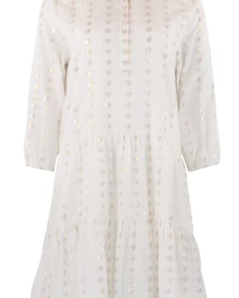 Continue Kjole Annika Heart White