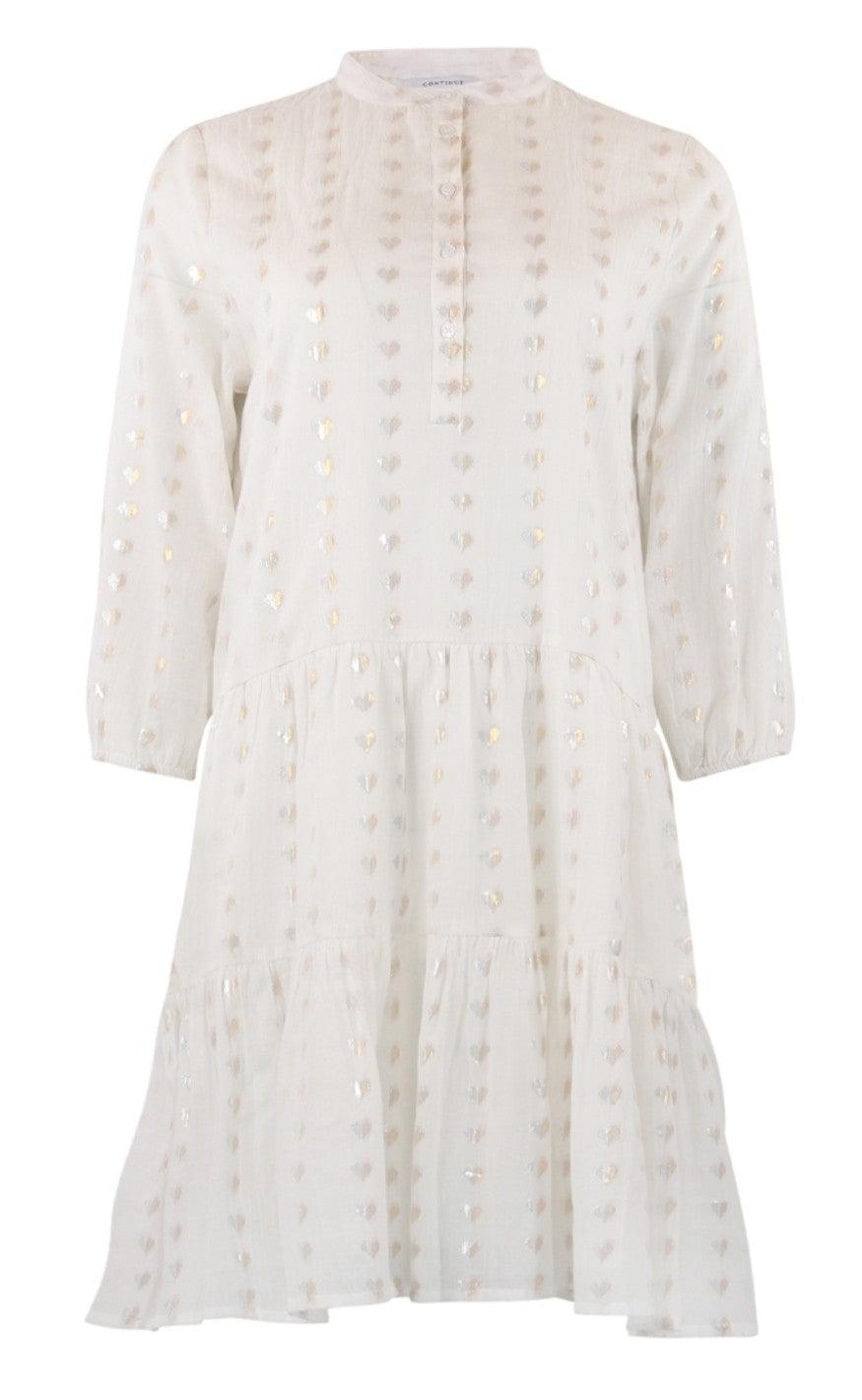 Continue Kjole Annika Heart White