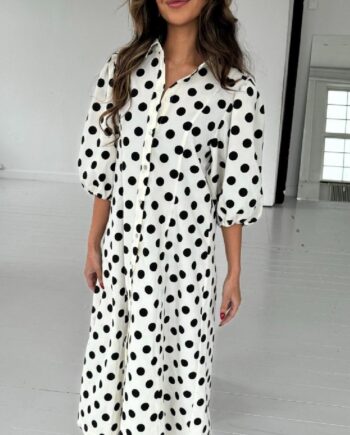 Continue Kjole Martilda Black Dot