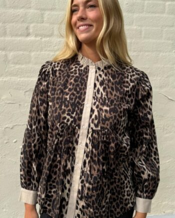 Continue Skjorte Chania Leo Print Sand