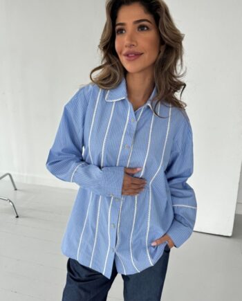 Continue Skjorte Jessie Stripe Blue Stripe